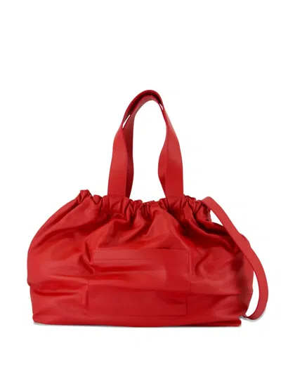 Samsoe & Samsoe Large Saemni Drawstring Tote Bag In Red