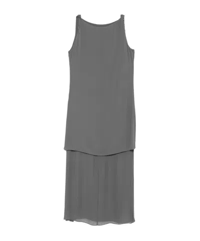 Samsoe & Samsoe Samika Layered Sleeveless Dress In Gray