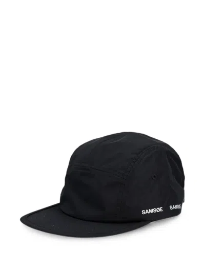 Samsoe & Samsoe Logo Baseball Cap In Black