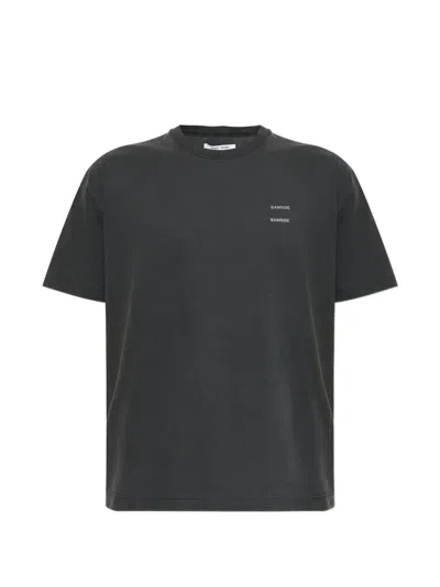 Samsoe & Samsoe Logo-detail T-shirt In Gray