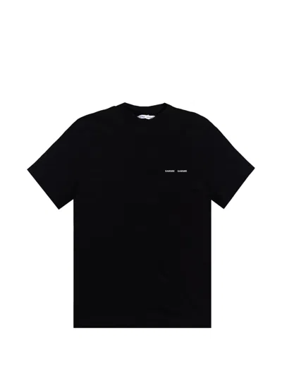 Samsoe & Samsoe Logo-print Short-sleeve T-shirt In Black