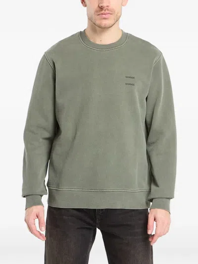 Samsoe & Samsoe Logo-print Sweatshirt In Gray
