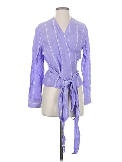 Pre-owned Samsoe & Samsoe Long Sleeve Blouse In Purple