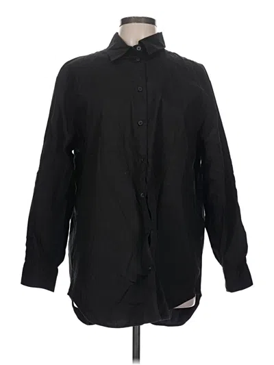 Pre-owned Samsoe & Samsoe Long Sleeve Button Down Shirt In Black