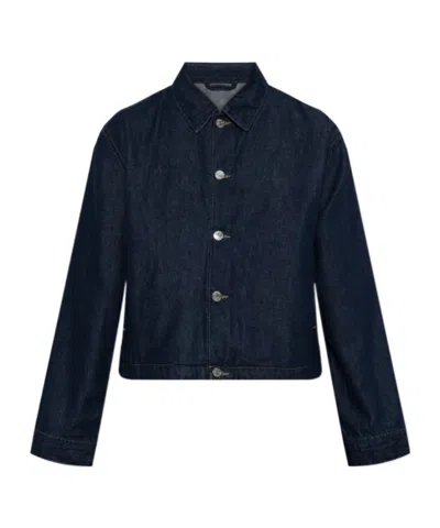 Samsoe & Samsoe Long Sleeve Denim Jacket In Blue