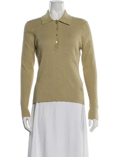 Pre-owned Samsoe & Samsoe Long Sleeve Polo In Neutral