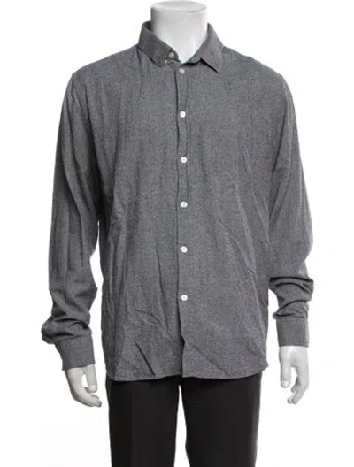 Pre-owned Samsoe & Samsoe Long Sleeve Shirt In Grey