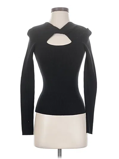 Pre-owned Samsoe & Samsoe Long Sleeve Top Black Keyhole Neckline Tops