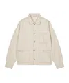 Samsoe & Samsoe Long-sleeved Denim Jacket In Brown