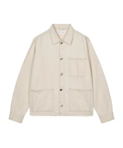 Samsoe & Samsoe Long-sleeved Denim Jacket In Brown