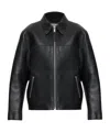 Samsoe & Samsoe Sastevie Leather Jacket In Black