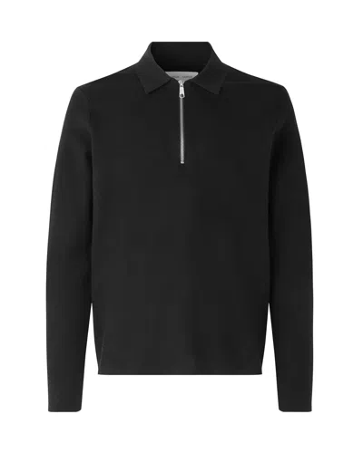 Samsoe & Samsoe Maglia Guna Half Zip Black In Clr000021