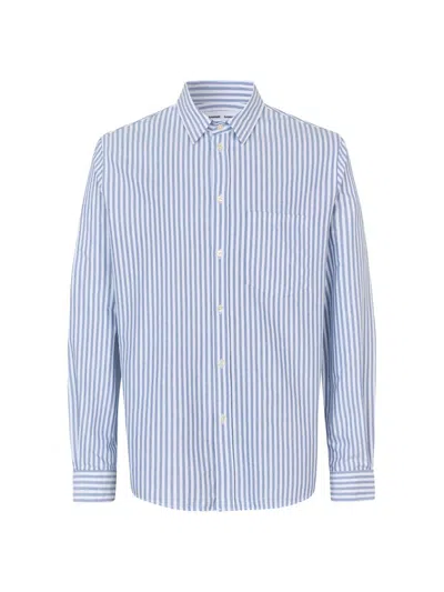 Samsoe & Samsoe Men's Saryan Striped Cotton Button-front Shirt