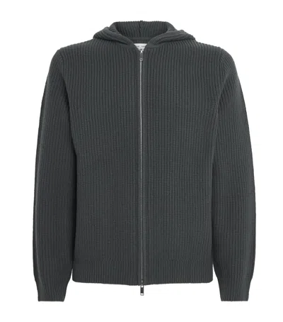 Samsoe & Samsoe Merino Wool Saisak Hoodie In Gray