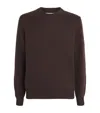 Samsoe & Samsoe Merino Wool Sweatshirt In Brown