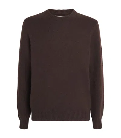 Samsoe & Samsoe Merino Wool Sweatshirt In Brown