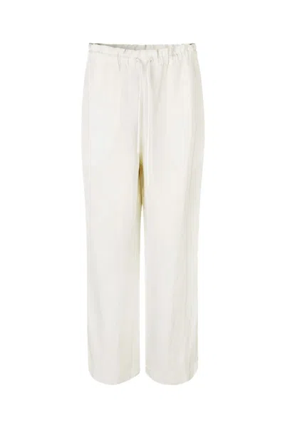 SAMSOE & SAMSOE MID-WAIST TROUSERS WITH ELASTICATED DRAWSTRING