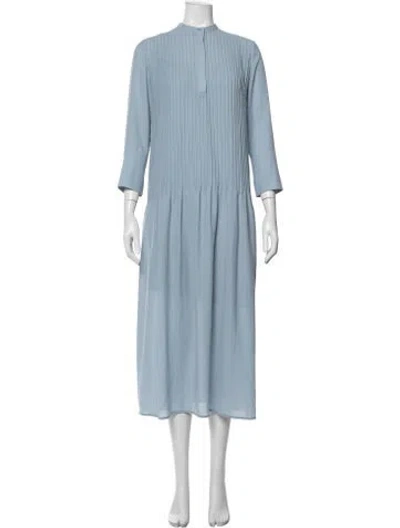 Pre-owned Samsoe & Samsoe Midi Length Dress In Blue