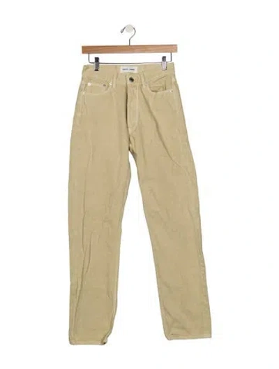 Pre-owned Samsoe & Samsoe Mid-rise Straight Leg Jeans In Neutrals