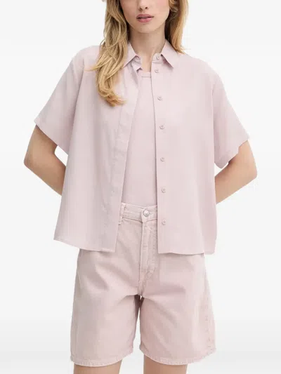 Samsoe & Samsoe Mina Short-sleeve Shirt In Pink