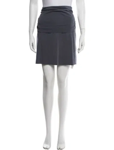 Pre-owned Samsoe & Samsoe Mini Skirt In Blue