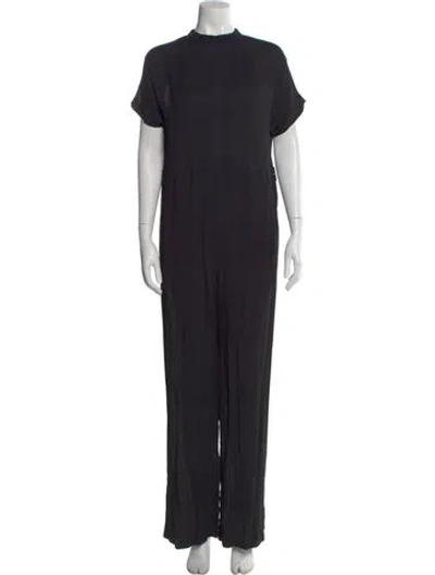 Pre-owned Samsoe & Samsoe Mock Neck Jumpsuit In Black