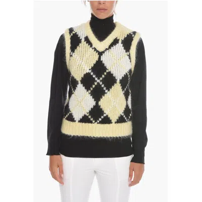 Samsoe & Samsoe Mohair Blend Simones Vest With Checke Women's Motif
