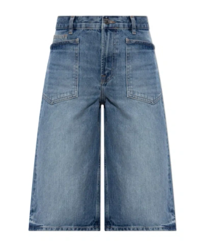 Samsoe & Samsoe Saveyra Patch-pocket Shorts In Blue