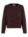 Samsoe & Samsoe Nor O-n Round-neck Sweater In Brown