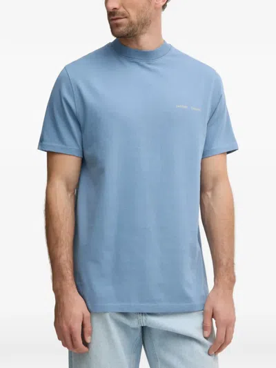 Samsoe & Samsoe Norsbro Crew-neck T-shirt In Blue