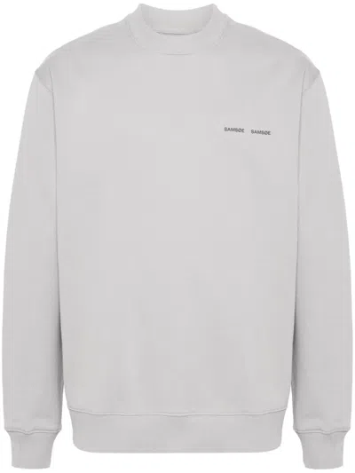 Samsoe & Samsoe Norsbro Logo-print Sweatshirt In Grey