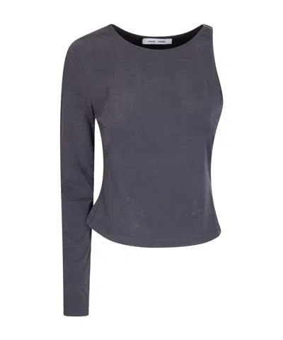Samsoe & Samsoe One-shoulder T-shirt In Black