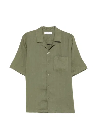 Samsoe & Samsoe Oscar Short-sleeve Shirt In Green