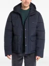 Samsoe & Samsoe Padded Hooded Jacket In Blue