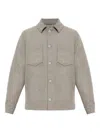 Samsoe & Samsoe Pally Buttoned Pocket Shirt Jacket In Neutral