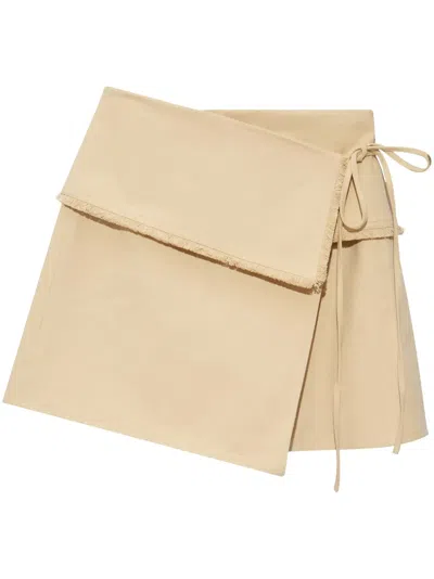 Samsoe & Samsoe Panelled Wrap Miniskirt In 中性色