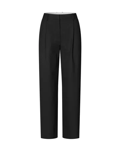 Samsoe & Samsoe Pantalone Saagneta Black In Animal Print