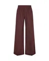 Samsoe & Samsoe Casual Pants With Elastic Waist In Burgundy