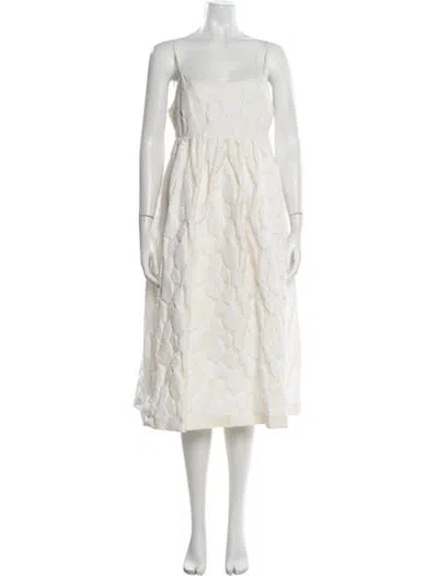 Pre-owned Samsoe & Samsoe Patterned Midi Length Dress In Multicolor