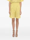 Samsoe & Samsoe Perforated-pattern Karen Shorts In Yellow