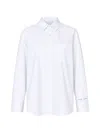 Samsoe & Samsoe Pinstripe-pattern Shirt In White