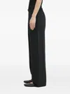 Samsoe & Samsoe Pleated Elastic-waist Trousers In Black