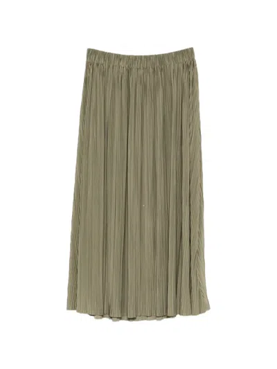 Samsoe & Samsoe Pleated Midi Skirt In Green