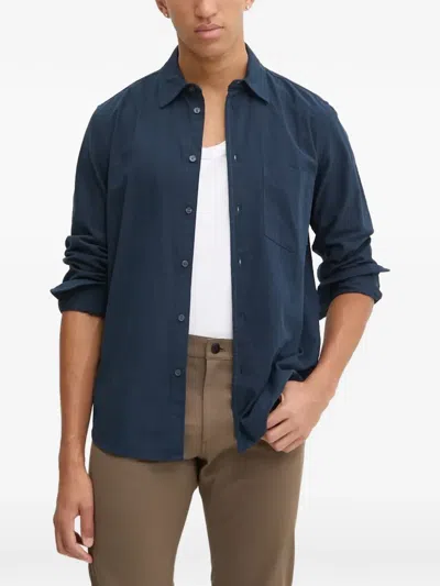 Samsoe & Samsoe Pocket Button Shirt In Blue