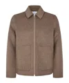 Samsoe & Samsoe Samsoe Samsoe Zip Front Wool Blend Jacket In Brown