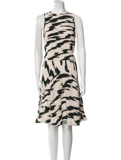 Pre-owned Samsoe & Samsoe Printed Knee-length Dress In Neutral