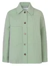 Samsoe & Samsoe Quilted-texture Patch-pocket Jacket In Green