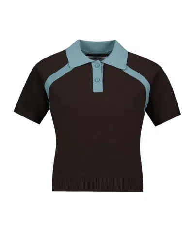 Samsoe & Samsoe Sasimona Raglan-sleeve Polo Shirt In Animal Print
