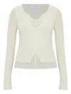 Samsoe & Samsoe Ribbed Button Cardigan In White