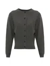 Samsoe & Samsoe Ribbed Buttoned Cardigan In Gray